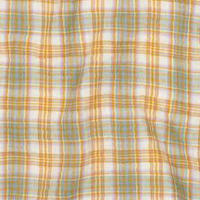 Mousseline/dubbel gehaakte stoffen Ruit| Poppy Fabrics – currygeel/salie, 