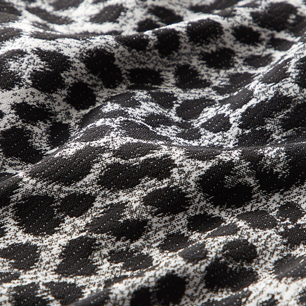 Strechjaquard luipaardpatroon – grijs/zwart,  image number 2