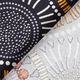 Katoenen stof Cretonne Mandala – zwart,  thumbnail number 4