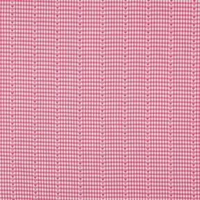 Katoenen stof Jacquard ruiten en harten – pink/wit,  Katoenen stof Jacquard ruiten en harten – pink/wit,