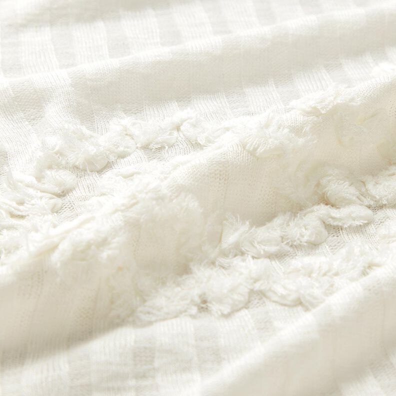 Gebreide tricot Paisley-effect – ivoor,  image number 2