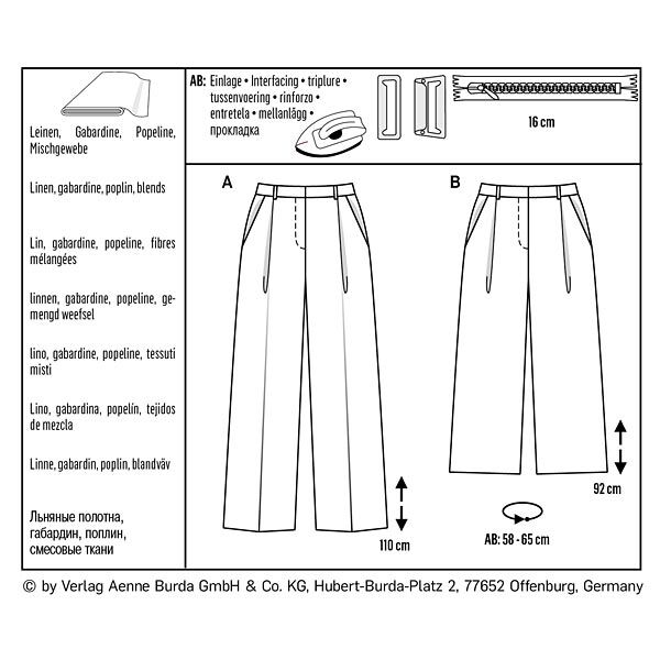 Broek | Culotte, Burda 6436 | 34 - 44,  image number 6