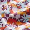 Katoenen stof Cretonne Vogels en bloemen – druif/pastelviolet,  thumbnail number 2