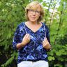 French Terry sommersweat Schildpad | Glitzerpüppi – zwart blauw/koningsblauw,  thumbnail number 5