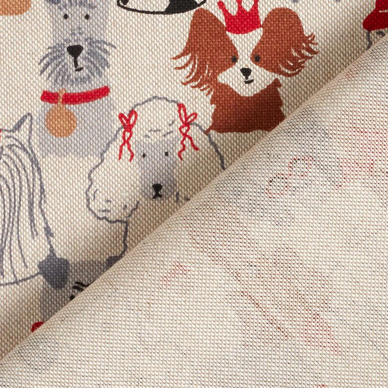 Decostof Half panama elegante honden – natuur/grijs, image number 4