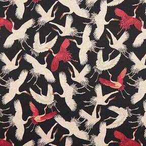 Decostof Gobelin Kraanvogels – zwart/wit, 