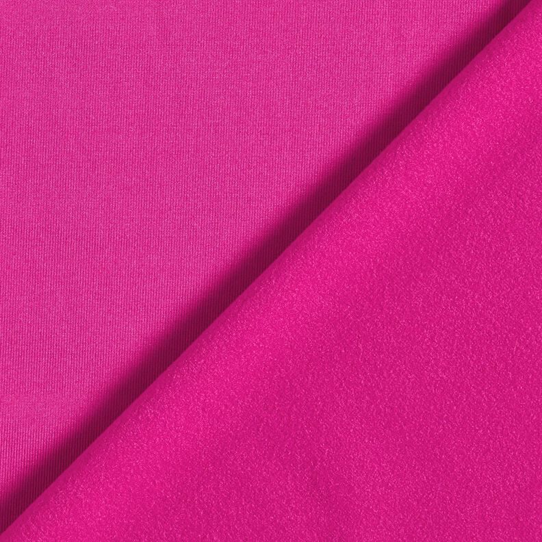 Jersey geborstelde binnenkant effen – intens roze,  image number 3
