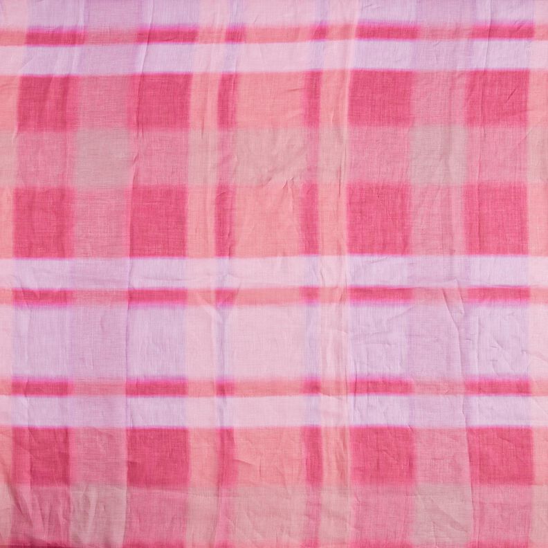 Ramie chiffon batik ruit – intens roze,  image number 1