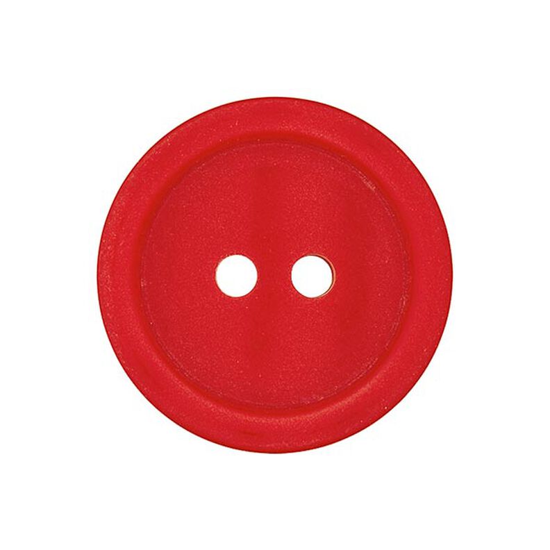 Kunststof knoop 2-gats basic - rood,  image number 1