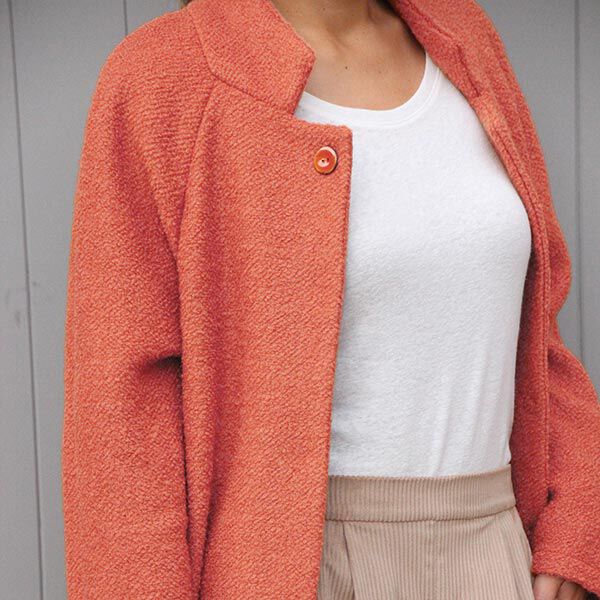 Mantelboucle effen – terracotta, image number 6