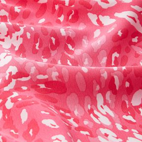 Crêpe abstract luipaardpatroon – intens roze, 
