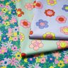 Gecoate katoen vrolijke bloemen | Poppy Fabrics – mint/citroengeel,  thumbnail number 6