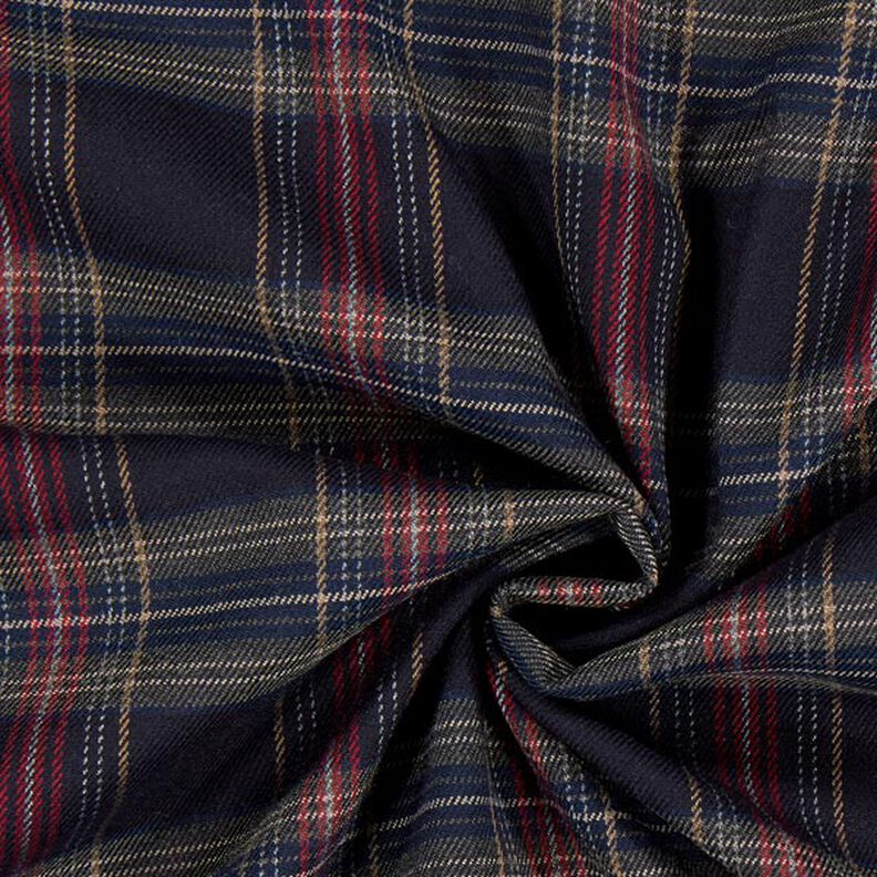 Schotse Ruit Stretch – navy/rood,  image number 2