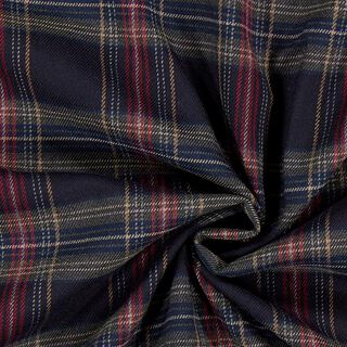Schotse Ruit Stretch – navy/rood, 