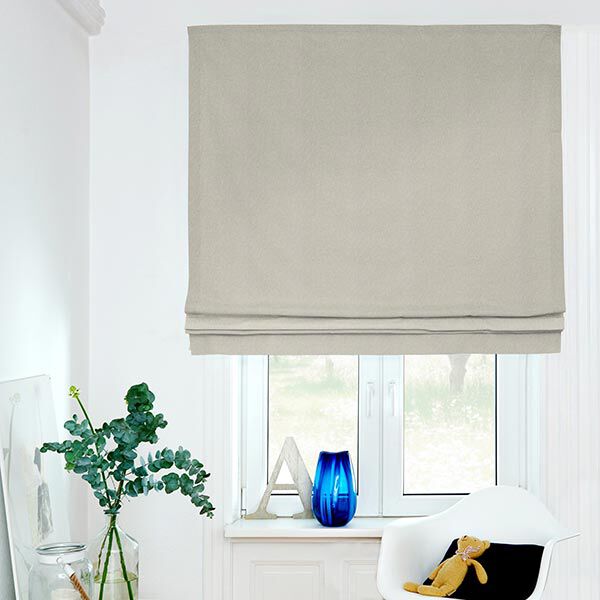 Decostof half panama Chambray gerecycled – zilvergrijs/natuur,  image number 5