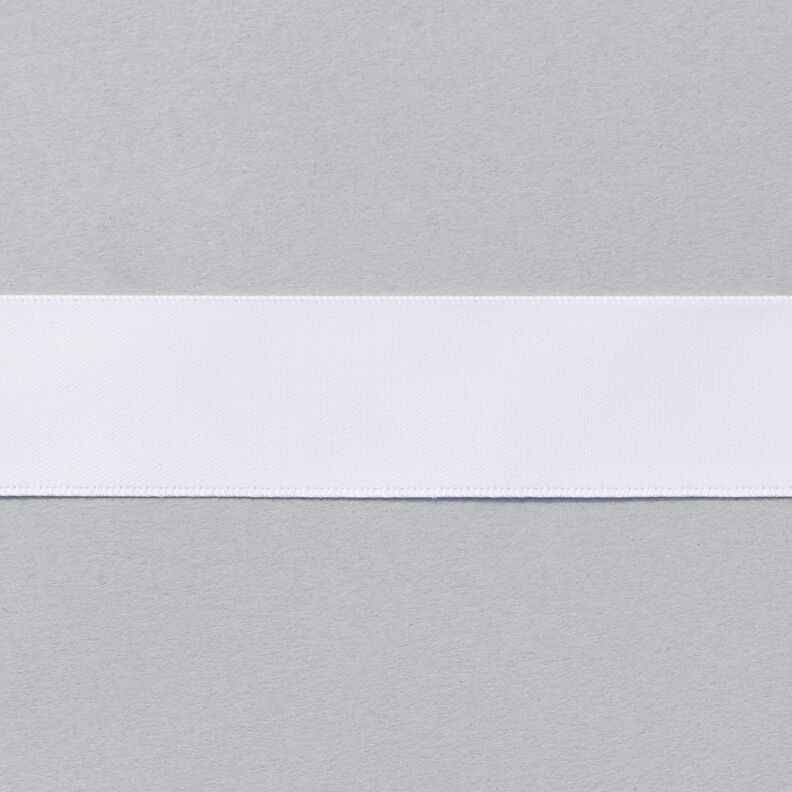 Satijnband [25 mm] – wit,  image number 1