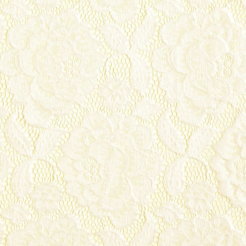 Elastisch kant Bloemen en bladeren – ecru, image number 1