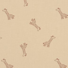 Katoenjersey Giraffen – amandel, 