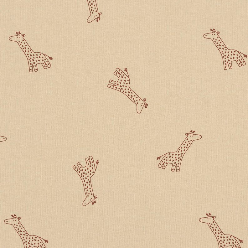 Katoenjersey Giraffen – amandel, image number 1