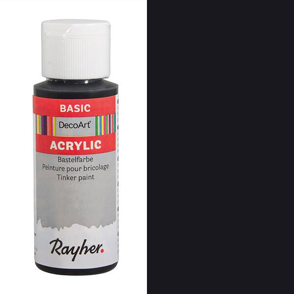 Acryl knutselverf [ 59 ml ] – zwart,  image number 1