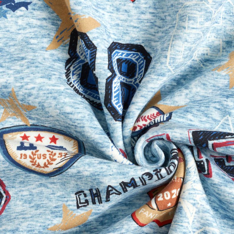 Alpenfleece Collagejas – lichtblauw/grijs,  image number 3