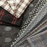 Mantelstof wolmix tartan ruit – terracotta/zwart,  thumbnail number 6
