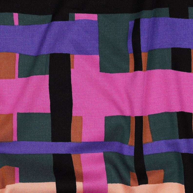 Viscosestof stretch Line Layers | Nerida Hansen – donkergroen/lila, image number 2