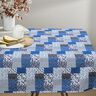 Katoenen stof Cretonne Patchwork-look – wit/blauw,  thumbnail number 5