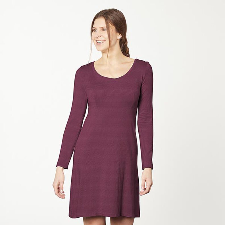 GOTS Katoenjersey | Tula – aubergine,  image number 5