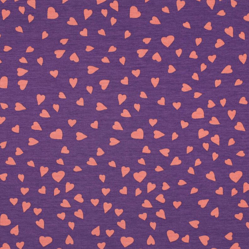 Sommersweat Harten | Poppy Fabrics – lila/oudroze,  image number 1