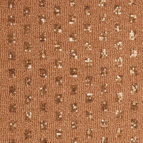 Gebreide stof glitter pailletten vakjes – karamel, 