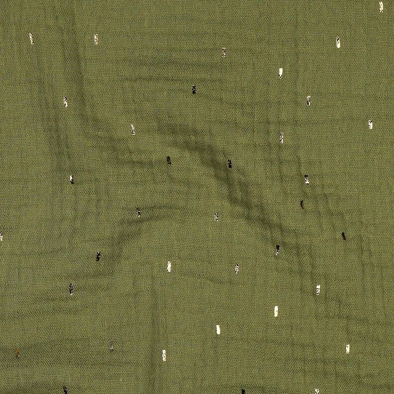 Mousseline/dubbel gehaakte stoffen Rechthoek Foliedruk | Poppy Fabrics – pijn/goud metallic,  image number 2