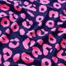 French Terry sommersweat Jeanslook neon luipaardprint – nachtblauw/neon pink,  thumbnail number 2