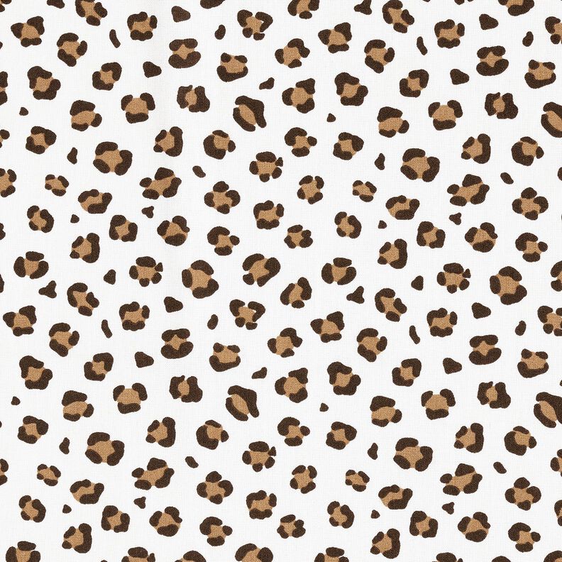 Katoenpopeline Luipaardprint – ivoor/reekalf, image number 1