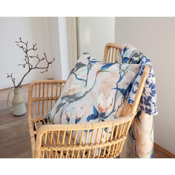 Decostof half panama Takken – blauw/beige, image number 4
