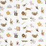 GOTS Katoenjersey schattige steppedieren Digitaal printen | Poppy Fabrics – wit/lichtolijf,  thumbnail number 1