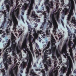 LENZING™ ECOVERO™ viscosestof dieren digitale print – zwart blauw/ijsblauw, 