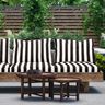 Outdoorstof Canvas Blokstrepen – zwart/ivoor,  thumbnail number 6