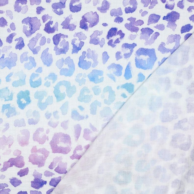 Mousseline/dubbel gehaakte stoffen Luipaardprint kleurverloop Digitaal printen | Poppy Fabrics –,  image number 4