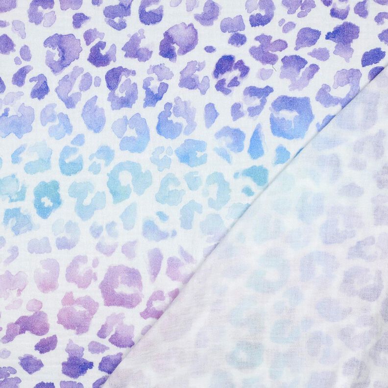 Mousseline/dubbel gehaakte stoffen Luipaardprint kleurverloop Digitaal printen | Poppy Fabrics –, image number 4