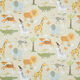 GOTS Katoenen stof Cretonne Safari-dieren – beige,  thumbnail number 1