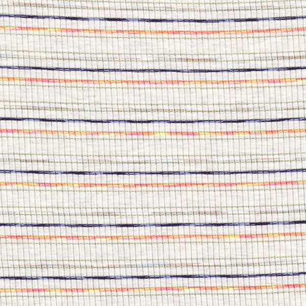 Fijne gebreide tricot neon-strepen – zilvergrijs, image number 1