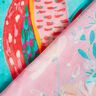 Strandkleding paneel pareo pauwen en bloemen – aquablauw/intens roze,  thumbnail number 5