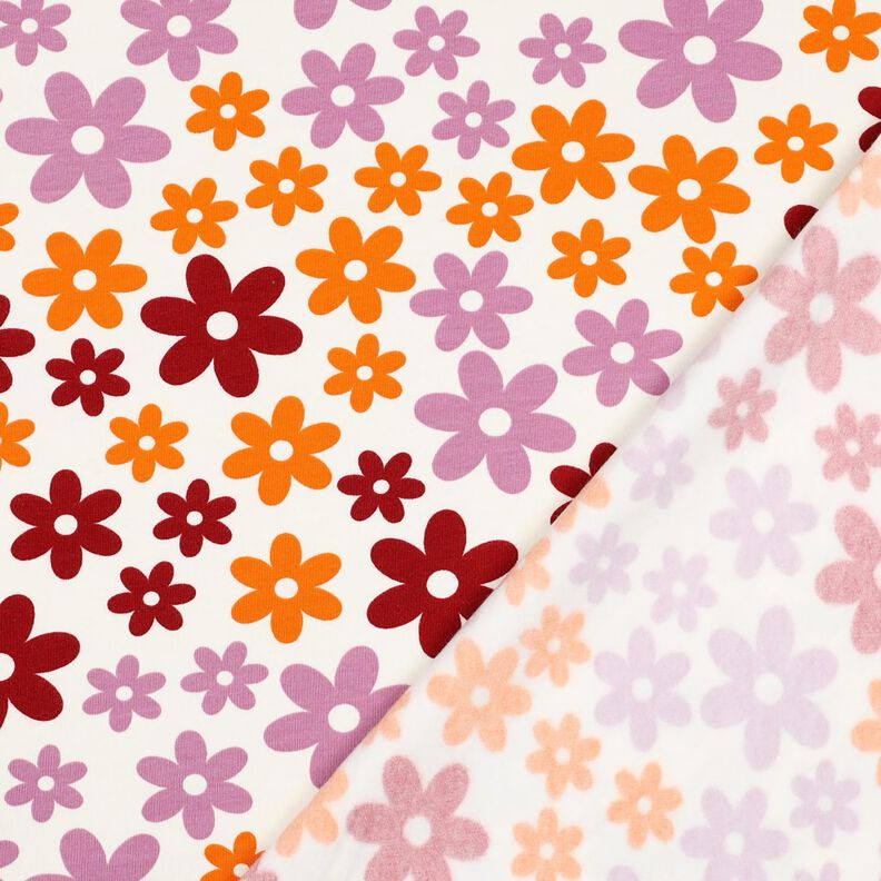 Knuffelsweat bonte bloemen | Poppy Fabrics – ecru, image number 4
