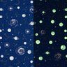 Decostof Glow-in-the-dark sterrenstelsels – marineblauw/lichtgeel,  thumbnail number 1