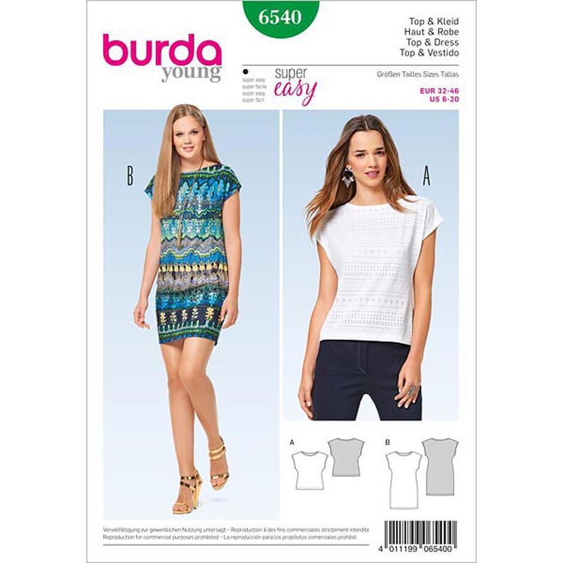 top / jurk, Burda 6540,  image number 1