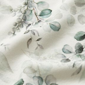 Ribjersey Eucalyptus Digitaal printen – ecru, 