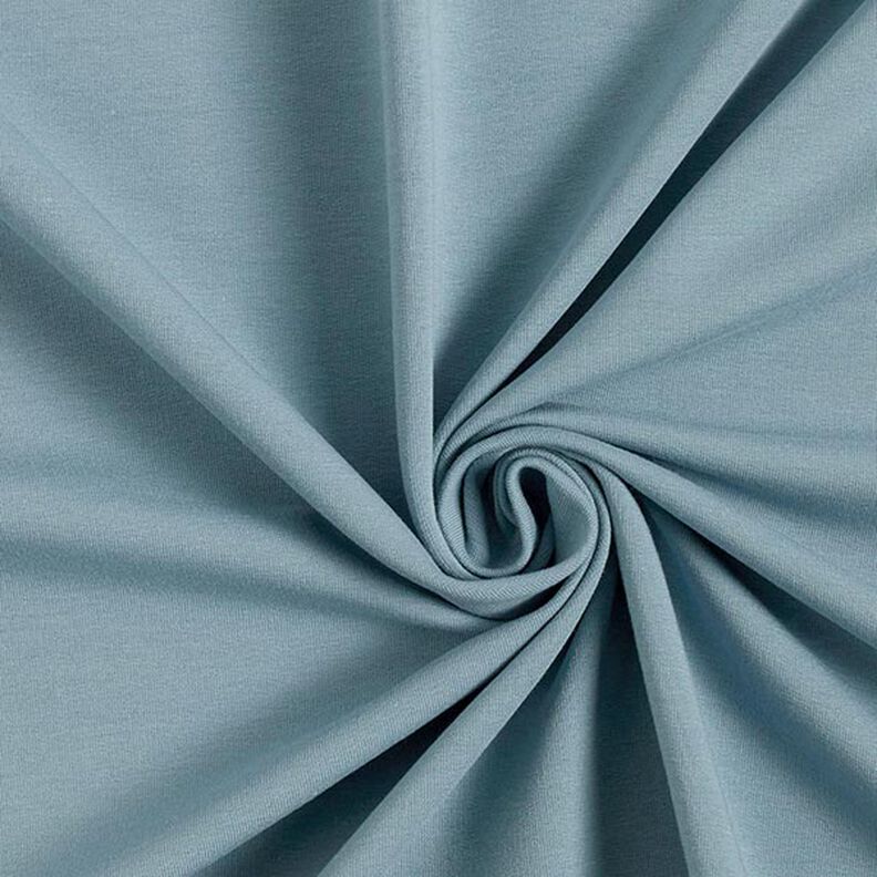 Lichte French Terry effen – duifblauw, image number 1