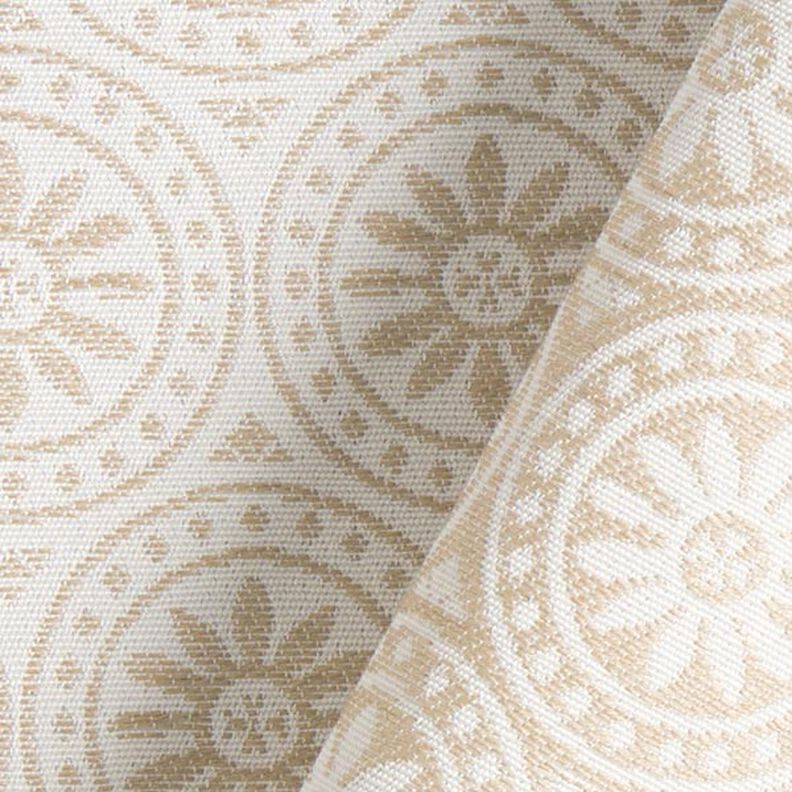 Outdoorstof Jacquard Cirkelvormige decoraties – beige/ecru,  image number 4