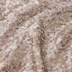 Zachte mesh pailletten – goud metallic, 